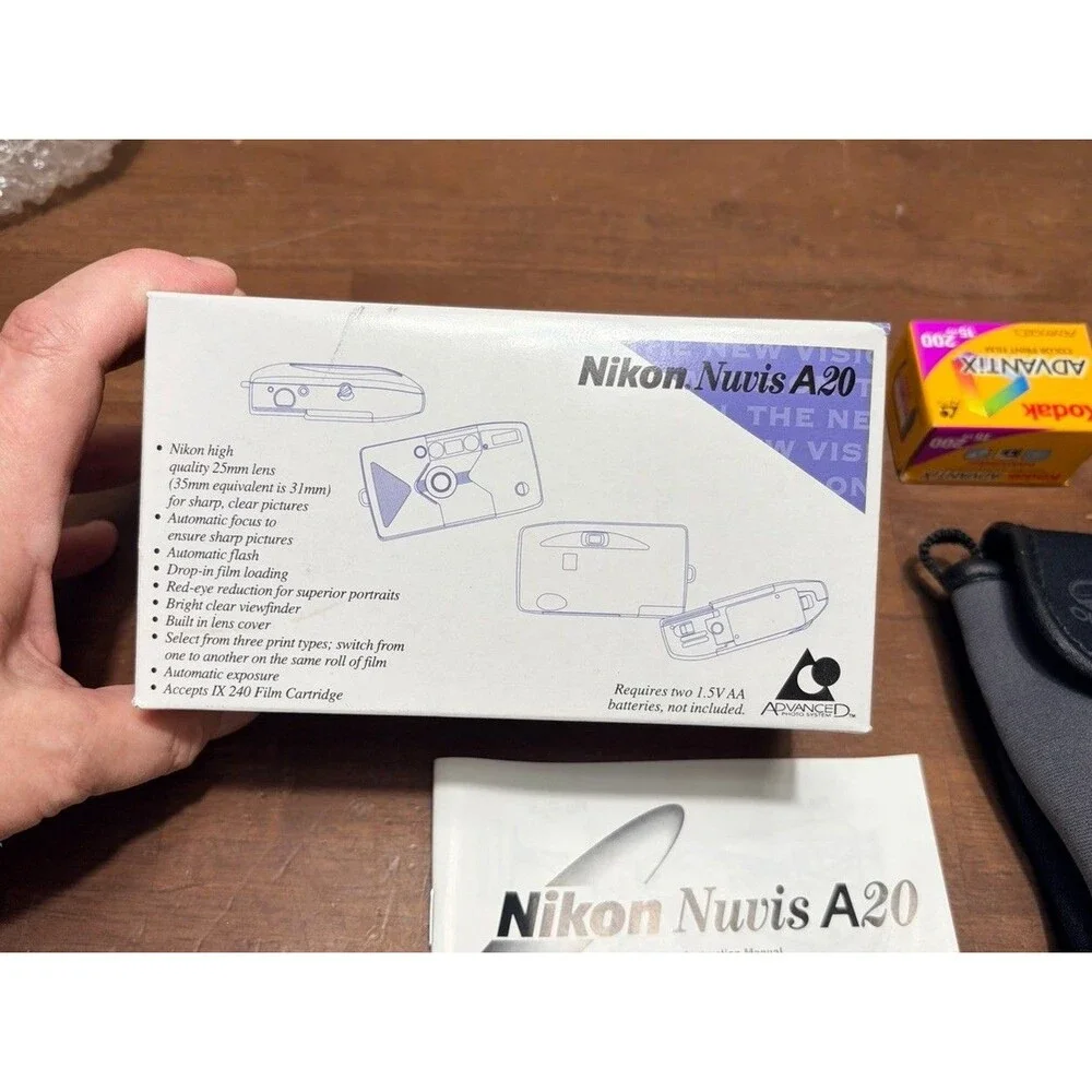 Nikon Nuvis A20 APS Automatic Point & Shoot Film Camera New in Open Box